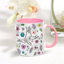 Axyaa 3D Flowers Name Mug for Mother's Day Gifts