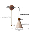 Axyaa Wabi Sabi LED Wall Lamp Wood Yellow Travertine Stone Shade for Home Decor