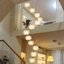 Axyaa Crystal Chandelier Stair Pendant Living Room Interior Lighting