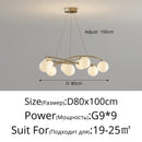Axyaa Modern Gold Black Glass Chandeliers for Home Restaurant Villas