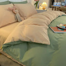 Axyaa Double/Queen Solid Color Duvet Cover Set - Anti-Mite & Durable