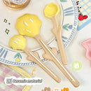 Axyaa Ceramic Tulip Spoon: Cute Kitchen Tableware Dessert Soup Spoon