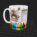 Axyaa Teacher Life Coffee Mug | Funny Office Milk Cup for Wife, Girl Friend Birthday