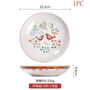 Axyaa Red Flower & Bird Ceramic Tableware Set