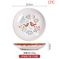Axyaa Red Flower Bird Plates & Mugs: European Style Ceramic Tableware