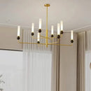Axyaa Copper Marble Chandelier: Modern Luxury Pendant Lamp for Living Room, Kitchen, Bedroom