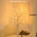 LED Birch Tree Light Warm White USB Battery Power Decorative Tree for Christmas Axyaa