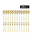 Axyaa Stainless Steel Fork and Spoon Set - Ideal for Home, Restaurant, Wedding, Party