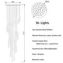 Axyaa Gold LED Chandelier for Staircase & Living Room