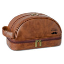Axyaa Leather Toiletry Bag: Large Organizer with Hanging Hook - Men's Travel Gift