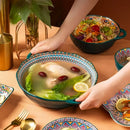 Axyaa Bohemian Amphora Soup Bowl Ceramic Noodle Ramen Large Tableware Bowl