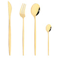 Axyaa Stainless Steel Red Silverware Set for Dining Table