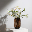 Axyaa Amber Leopard Glass Vase Hydroponic Flower Designer Ornament
