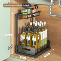 Axyaa Under Sink Organizer Shelf: 2-Tier Slide-Out Rack for Kitchen Storage and Organization