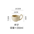 Axyaa Matte Ceramic Breakfast Cup with Large Handle - Nordic Creative Design
