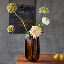 Handcrafted Axyaa Silk-Wrapped Glass Vase | Transparent Flower Arrangement Home Decoration