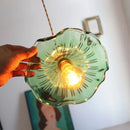 Axyaa Nordic Glass Chandelier LED Pendant Lamp, Modern Art Hanging Light