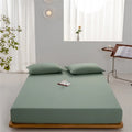 Axyaa Cotton Fitted Sheet - Solid Color, Anti-slip, Adjustable Mattress Cover
