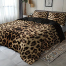 Axyaa Leopard Print Duvet Set: 1 Duvet + 2 Pillowcases for High-Definition Home Decor