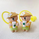 Axyaa Silicone Straw Cover: Cartoon Food Grade Dust-proof Heat-resistant Cap