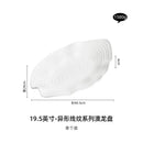 Axyaa Ceramic Sashimi Plate for Steak and Seafood - Large, Elegant Tableware