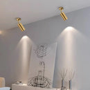 Axyaa Adjustable GU10 Spotlight Gold Lamp for Exhibition Shop Living Room Lighting