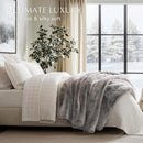 Axyaa Faux Chinchilla Fur Throw Blanket - Luxuriously Soft and Warm for Winter