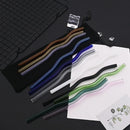 Axyaa Glass Straws - 5Pcs Colorful, Eco-Friendly Wavy Design for Juice & Cocktails