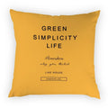 Axyaa Geometric Yellow Print Polyester Cushion Cover - 45x45cm