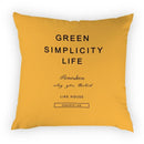 Axyaa Geometric Yellow Print Polyester Cushion Cover - 45x45cm