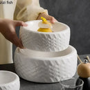 Axyaa Ceramic Tire Dinner Plate Set