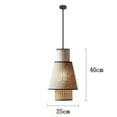 Axyaa Minimalist Cloth Rattan Pendant Lights for Living Room, Dining Room, Kitchen