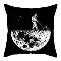 Axyaa Moon Astronaut Rocket Sofa Pillow Cover Cushion Polyester Throw TestCase