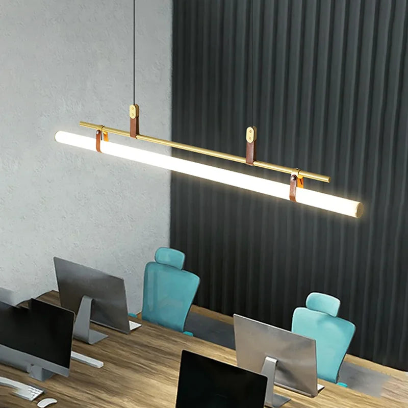 Axyaa Nordic Restaurant Pendant Light - Minimalist Luxury Strip Light