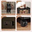 Axyaa Foldable Multi-Layer Storage Box with Double Doors: Organize Drinks, Snacks, Toys, and Daily Items