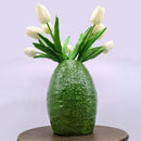 Axyaa Avocado Vase Ceramic Desk Decoration with Artificial Flowers