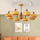 Axyaa Pink White Glass Ball Chandelier for Girl's Room or Kitchen