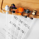 Axyaa Halloween Silicone Straw Toppers 5PCS Set for 10mm Straws