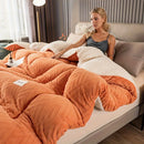 Axyaa Velvet Coral Fleece Queen Weighted Blanket: Soft & Cozy Winter Comforter