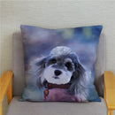 Axyaa Cute Schnauzer Print Pillowcase Cover