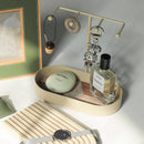 Axyaa Beige Iron Hook Tray Tableware Home & Kitchen Organizer Tray