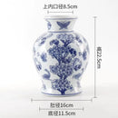 Axyaa Blue & White Porcelain Flowers Vase Flowers Arrangement Hydroponic Dried Flower Vase