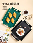 Axyaa Non-Slip Rectangular Restaurant Tray Large Dining Plate for Commercial Use