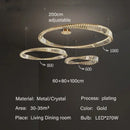 Axyaa Postmodern Crystal Chandelier for Luxurious Living Spaces