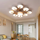 Axya Nordic Wood Art LED Ceiling Light For Home Decor - Luster