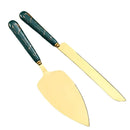 Axyaa Stone Ceramic Handle Cake Shovel Set Butter Pizza Cheese Knife Stainless Steel