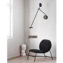 Modern Italian restaurant, living room, Nordic black adjustable light branded Axyaa