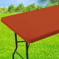 Axyaa Stretch Washable Patio Table Cover Waterproof Outdoor Tablecloth