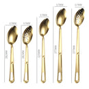 Axyaa Long Handle Soup Spoon Ladle Colander Tableware Kitchen Utensils