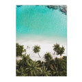 Axyaa Seaside Coconut Tree Canvas Painting: Nordic Beach Wall Art Print